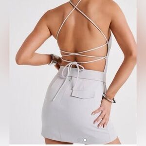 Meshki Diana Mini Dress- Ice Gray